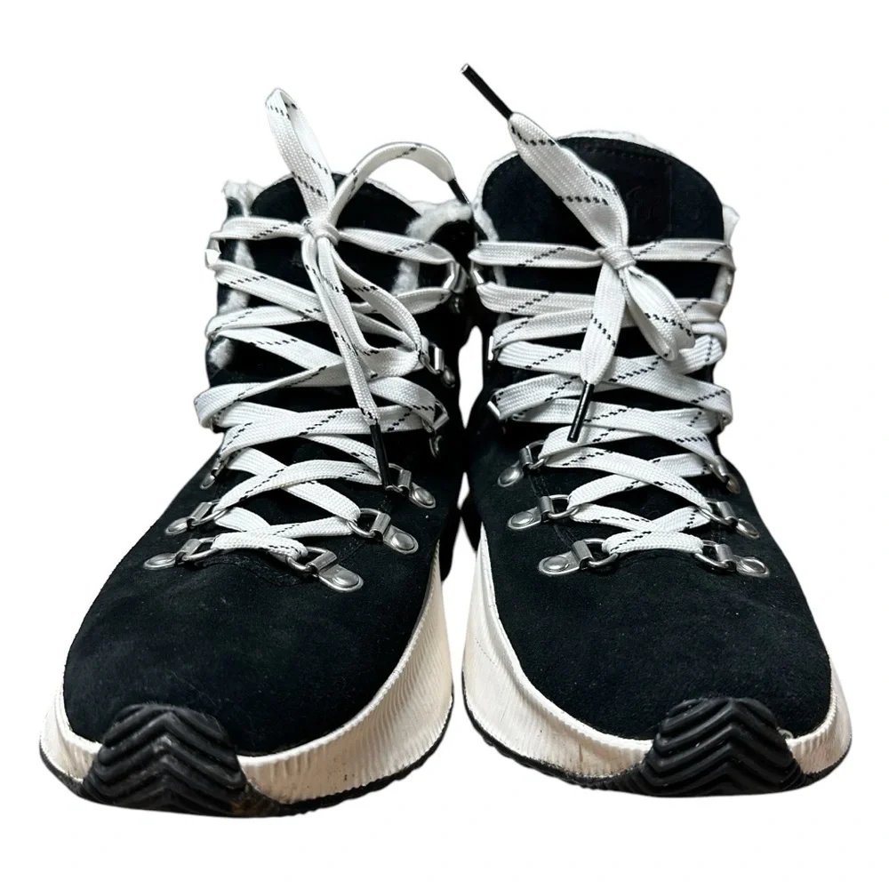 Sorel Out N About III Conquest Boot Black White Snow Winter Lace Up Size 10.5